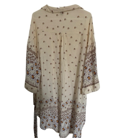 SHEIN Curve Daisy Printed Full Button Tunic Top/Dress 4Xl - Picture 5 of 6